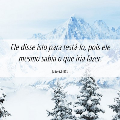 Picture 06 - João 6:6 BSL - Ele disse isto para testá-lo, pois ele mesmo - Bible Verse Picture