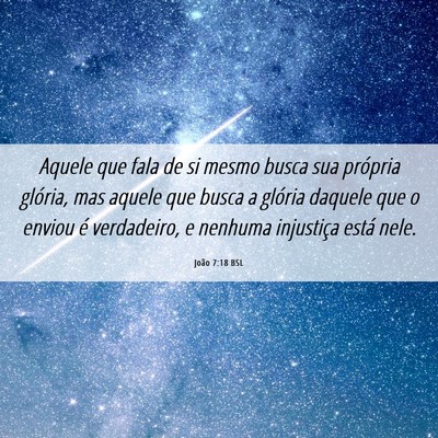 Picture 06 - João 7:18 BSL - Aquele que fala de si mesmo busca sua própria - Bible Verse Picture