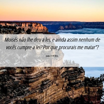 Picture 06 - João 7:19 BSL - Moisés não lhe deu a lei, e ainda assim nenhum - Bible Verse Picture