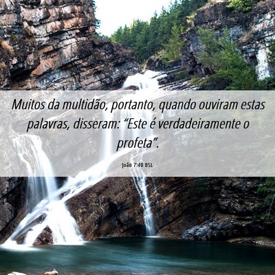Picture 06 - João 7:40 BSL - Muitos da multidão, portanto, quando ouviram - Bible Verse Picture