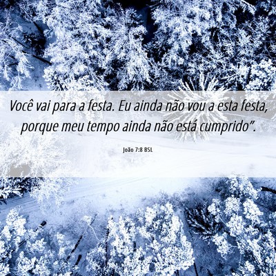Picture 06 - João 7:8 BSL - Você vai para a festa. Eu ainda não vou a esta - Bible Verse Picture