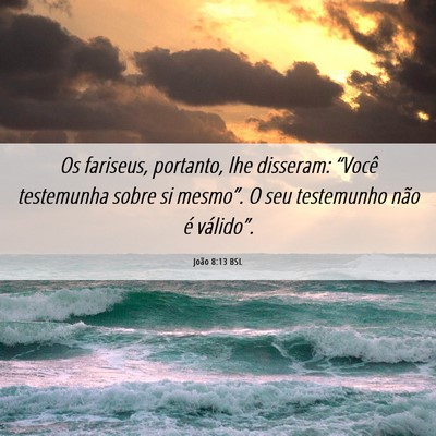 Picture 06 - João 8:13 BSL - Os fariseus, portanto, lhe disseram: “Você - Bible Verse Picture
