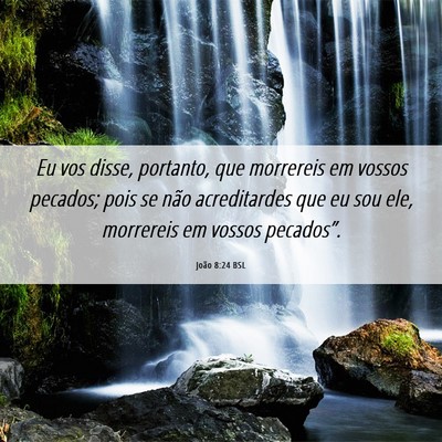 Picture 06 - João 8:24 BSL - Eu vos disse, portanto, que morrereis em vossos - Bible Verse Picture