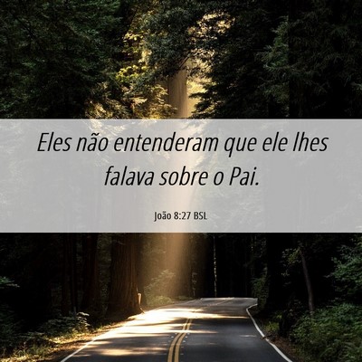 Picture 06 - João 8:27 BSL - Eles não entenderam que ele lhes falava sobre o - Bible Verse Picture