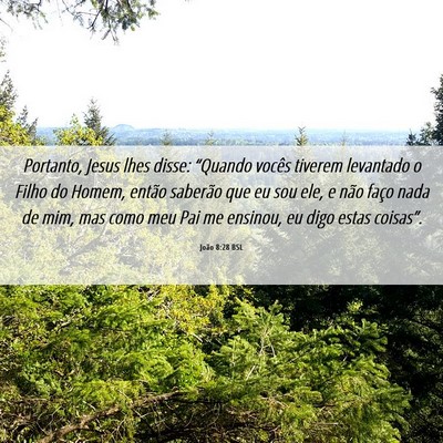 Picture 06 - João 8:28 BSL - Portanto, Jesus lhes disse: “Quando vocês - Bible Verse Picture