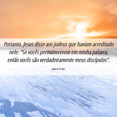 Picture 06 - João 8:31 BSL - Portanto, Jesus disse aos judeus que haviam - Bible Verse Picture