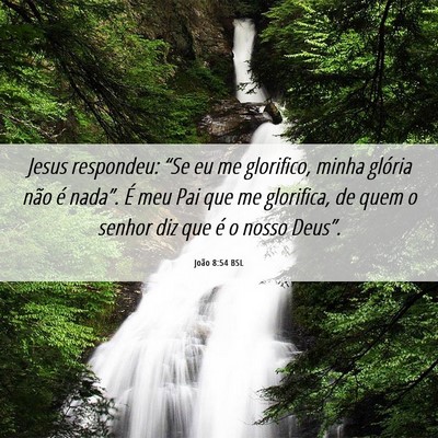 Picture 06 - João 8:54 BSL - Jesus respondeu: “Se eu me glorifico, minha - Bible Verse Picture