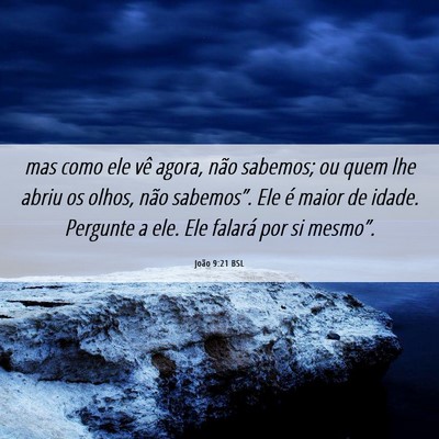 Picture 06 - João 9:21 BSL - mas como ele vê agora, não sabemos; ou quem lhe - Bible Verse Picture