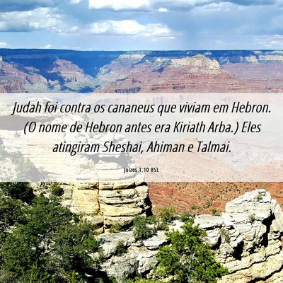 Picture 06 - Juízes 1:10 BSL - Judah foi contra os cananeus que viviam em - Bible Verse Picture