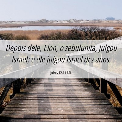 Picture 06 - Juízes 12:11 BSL - Depois dele, Elon, o zebulunita, julgou Israel; e - Bible Verse Picture