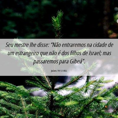 Picture 06 - Juízes 19:12 BSL - Seu mestre lhe disse: “Não entraremos na - Bible Verse Picture