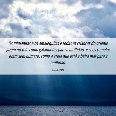 Picture 06 - Juízes 7:12 BSL - Os midianitas e os amalequitas e todas as - Bible Verse Picture