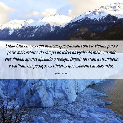 Picture 06 - Juízes 7:19 BSL - Então Gideon e os cem homens que estavam com ele - Bible Verse Picture