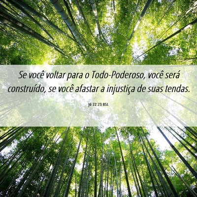 Picture 06 - Jó 22:23 BSL - Se você voltar para o Todo-Poderoso, você será - Bible Verse Picture