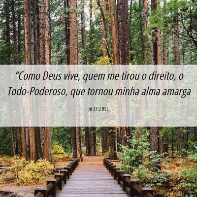 Picture 06 - Jó 27:2 BSL - “Como Deus vive, quem me tirou o direito, o - Bible Verse Picture