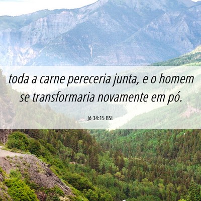 Picture 06 - Jó 34:15 BSL - toda a carne pereceria junta, e o homem se - Bible Verse Picture
