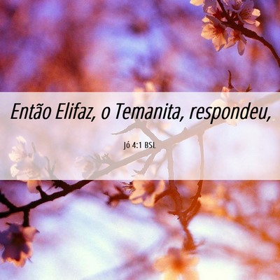 Picture 06 - Jó 4:1 BSL - Então Elifaz, o Temanita, - Bible Verse Picture
