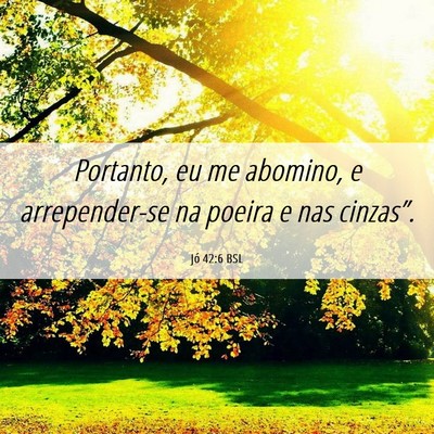 Picture 06 - Jó 42:6 BSL - Portanto, eu me abomino, e arrepender-se na - Bible Verse Picture