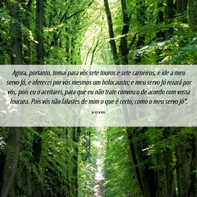 Picture 06 - Jó 42:8 BSL - Agora, portanto, tomai para vós sete touros e - Bible Verse Picture