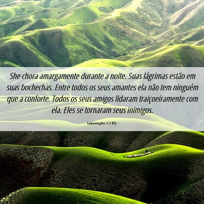 Picture 06 - Lamentações 1:2 BSL - She chora amargamente durante a noite. Suas - Bible Verse Picture