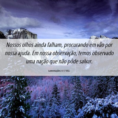 Picture 06 - Lamentações 4:17 BSL - Nossos olhos ainda falham, procurando em vão por - Bible Verse Picture