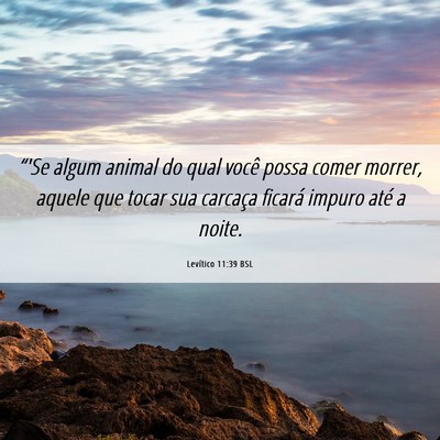 Picture 06 - Levítico 11:39 BSL - “'Se algum animal do qual você possa comer - Bible Verse Picture