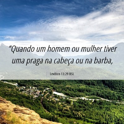 Picture 06 - Levítico 13:29 BSL - “Quando um homem ou mulher tiver uma praga na - Bible Verse Picture