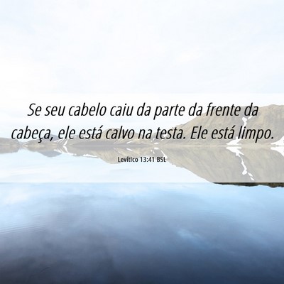 Picture 06 - Levítico 13:41 BSL - Se seu cabelo caiu da parte da frente da cabeça, - Bible Verse Picture