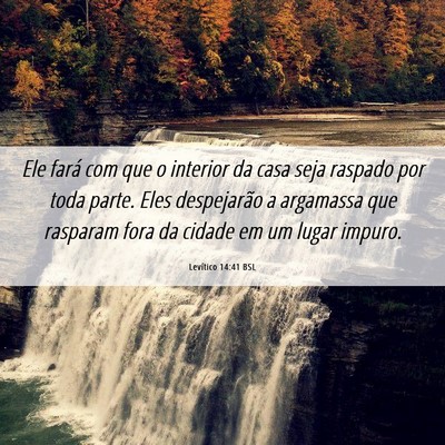 Picture 06 - Levítico 14:41 BSL - Ele fará com que o interior da casa seja raspado - Bible Verse Picture