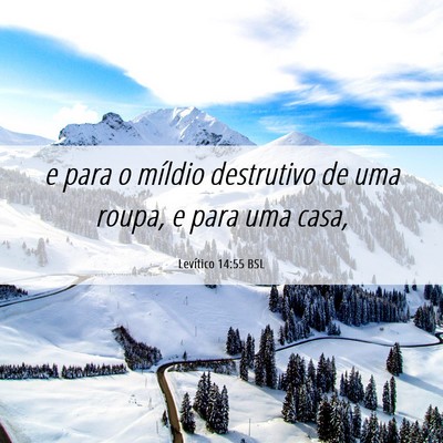Picture 06 - Levítico 14:55 BSL - e para o míldio destrutivo de uma roupa, e para - Bible Verse Picture