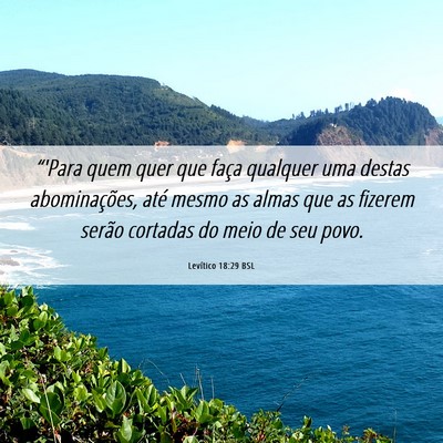 Picture 06 - Levítico 18:29 BSL - “'Para quem quer que faça qualquer uma destas - Bible Verse Picture