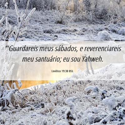Picture 06 - Levítico 19:30 BSL - “'Guardareis meus sábados, e reverenciareis - Bible Verse Picture