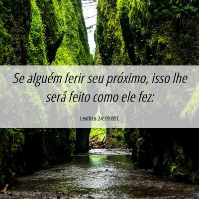 Picture 06 - Levítico 24:19 BSL - Se alguém ferir seu próximo, isso lhe será - Bible Verse Picture