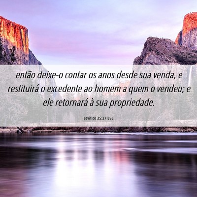 Picture 06 - Levítico 25:27 BSL - então deixe-o contar os anos desde sua venda, e - Bible Verse Picture