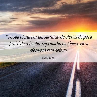 Picture 06 - Levítico 3:6 BSL - “'Se sua oferta por um sacrifício de ofertas - Bible Verse Picture