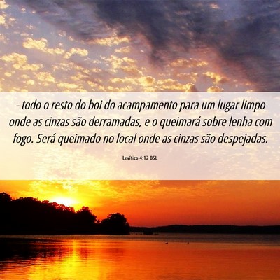 Picture 06 - Levítico 4:12 BSL - - todo o resto do boi do acampamento para um - Bible Verse Picture