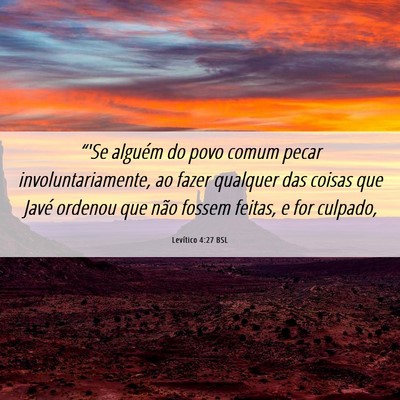 Picture 06 - Levítico 4:27 BSL - “'Se alguém do povo comum pecar - Bible Verse Picture
