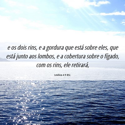 Picture 06 - Levítico 4:9 BSL - e os dois rins, e a gordura que está sobre eles, - Bible Verse Picture