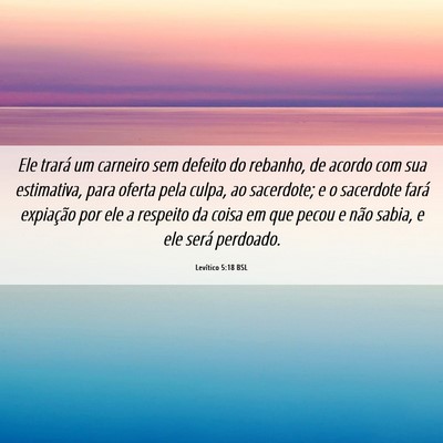Picture 06 - Levítico 5:18 BSL - Ele trará um carneiro sem defeito do rebanho, de - Bible Verse Picture