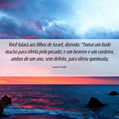 Picture 06 - Levítico 9:3 BSL - Você falará aos filhos de Israel, dizendo: - Bible Verse Picture