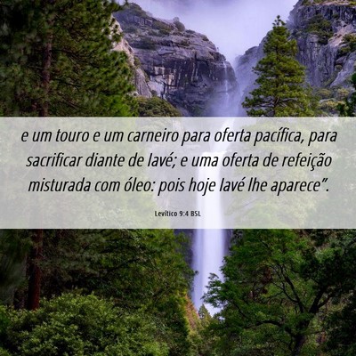 Picture 06 - Levítico 9:4 BSL - e um touro e um carneiro para oferta pacífica, - Bible Verse Picture