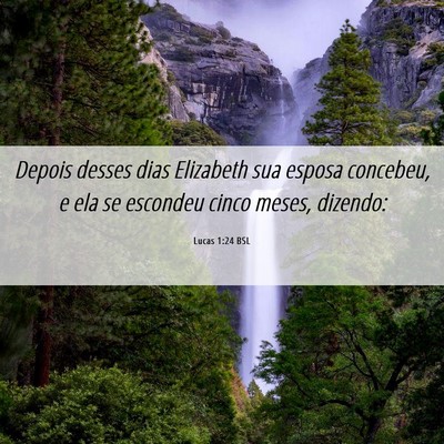 Picture 06 - Lucas 1:24 BSL - Depois desses dias Elizabeth sua esposa concebeu, - Bible Verse Picture