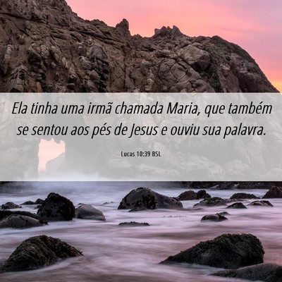 Picture 06 - Lucas 10:39 BSL - Ela tinha uma irmã chamada Maria, que também se - Bible Verse Picture