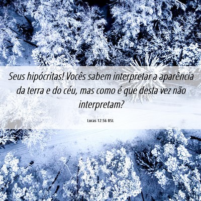 Picture 06 - Lucas 12:56 BSL - Seus hipócritas! Vocês sabem interpretar a - Bible Verse Picture