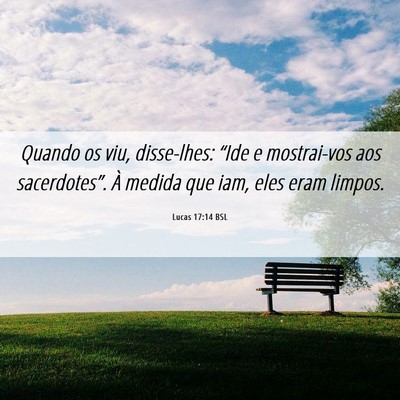 Picture 06 - Lucas 17:14 BSL - Quando os viu, disse-lhes: “Ide e mostrai-vos - Bible Verse Picture