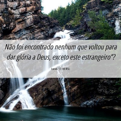 Picture 06 - Lucas 17:18 BSL - Não foi encontrado nenhum que voltou para dar - Bible Verse Picture