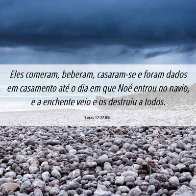 Picture 06 - Lucas 17:27 BSL - Eles comeram, beberam, casaram-se e foram dados - Bible Verse Picture
