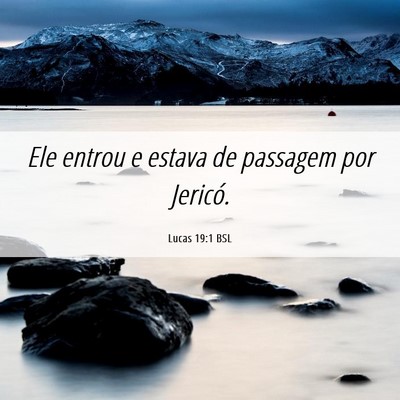 Picture 06 - Lucas 19:1 BSL - Ele entrou e estava de passagem por - Bible Verse Picture