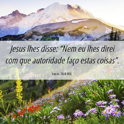Picture 06 - Lucas 20:8 BSL - Jesus lhes disse: “Nem eu lhes direi com que - Bible Verse Picture