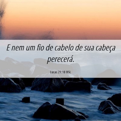 Picture 06 - Lucas 21:18 BSL - E nem um fio de cabelo de sua cabeça - Bible Verse Picture